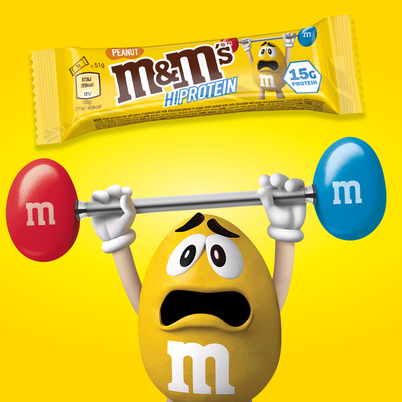 m&m Hi Protein Peanut mit 15g Protein!