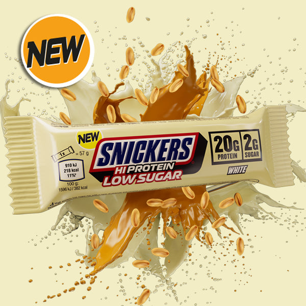 Snickers Hi Protein LOW SUGAR White Chocolate mit 20g Protein!