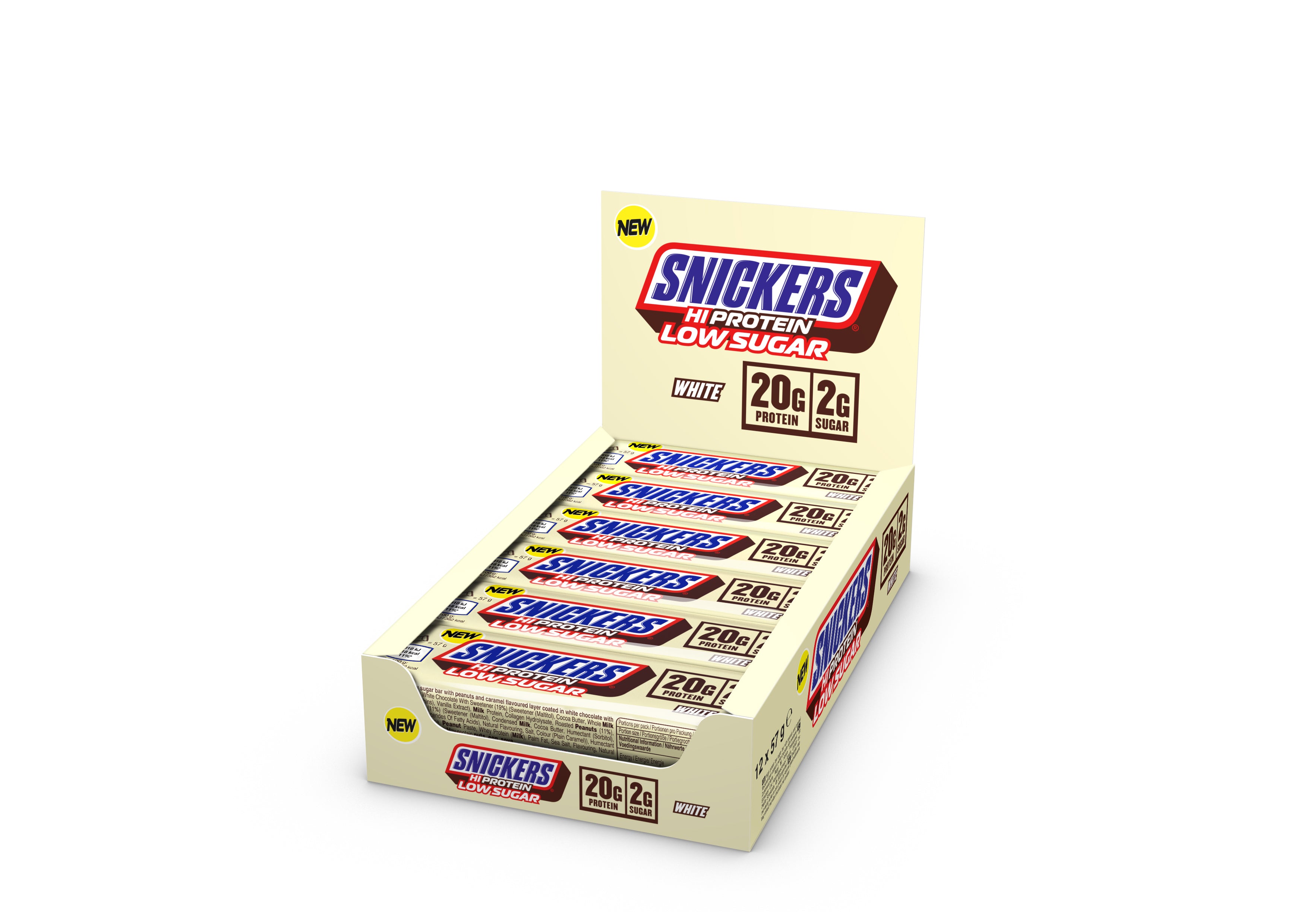 Snickers Hi Protein LOW SUGAR White Chocolate mit 20g Protein!